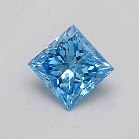 Loose Diamond - PRINCESS 0.21ct Fancy Vivid Blue VVS2: Loose Diamond - PRINCESS 0.21ct Fancy Vivid Blue VVS2 Source: This is a real non-mined Diamond that has been grown in a lab Shape: PRINCESS Carats: 0.21 Color: Fancy Vivid Blue Certification: IGI Vide
