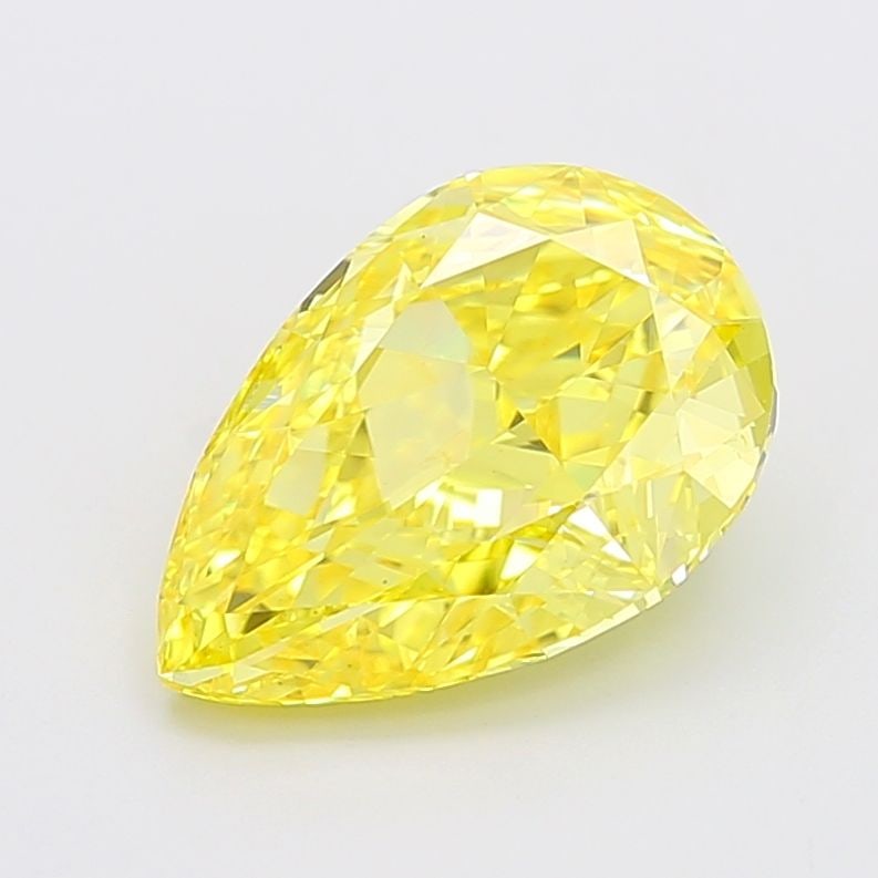 Loose Diamond - PEAR 5.02ct Fancy Vivid Yellow VS2: Loose Diamond - PEAR 5.02ct Fancy Vivid Yellow VS2 Source: This is a real non-mined Diamond that has been grown in a lab Shape: PEAR Carats: 5.02 Color: Fancy Vivid Yellow Certification: IGI Video: