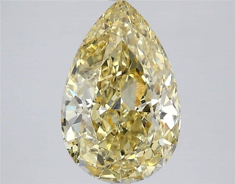 Loose Diamond - PEAR 2.59ct Fancy Intense Yellow VS2: Loose Diamond - PEAR 2.59ct Fancy Intense Yellow VS2 Source: This is a real non-mined Diamond that has been grown in a lab Shape: PEAR Carats: 2.59 Color: Fancy Intense Yellow Certification: IGI Video
