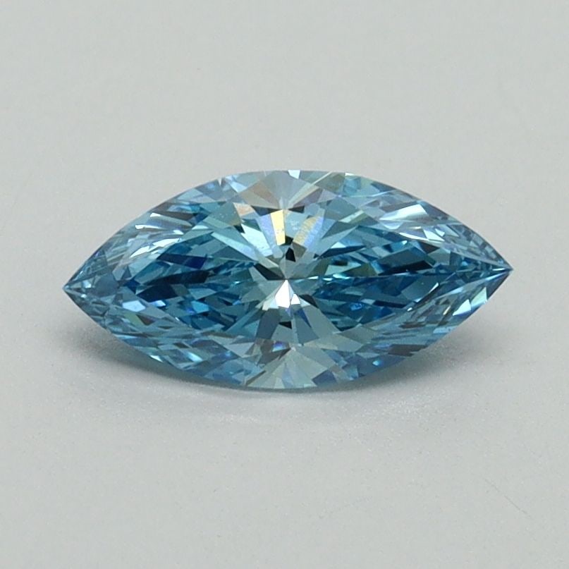 Loose Diamond - MARQUISE 0.52ct Fancy Vivid Blue VS1: Loose Diamond - MARQUISE 0.52ct Fancy Vivid Blue VS1 Source: This is a real non-mined Diamond that has been grown in a lab Shape: MARQUISE Carats: 0.52 Color: Fancy Vivid Blue Certification: IGI