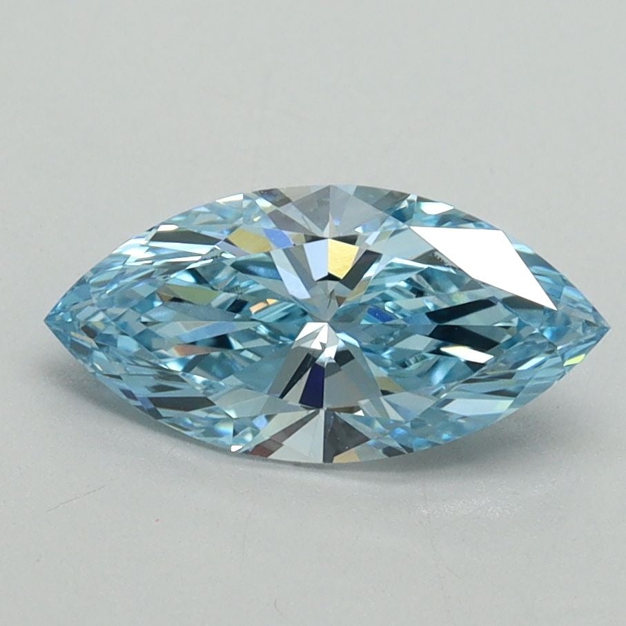 Loose Diamond - MARQUISE 1.08ct Fancy Vivid Blue VVS2: Loose Diamond - MARQUISE 1.08ct Fancy Vivid Blue VVS2 Source: This is a real non-mined Diamond that has been grown in a lab Shape: MARQUISE Carats: 1.08 Color: Fancy Vivid Blue Certification: IGI