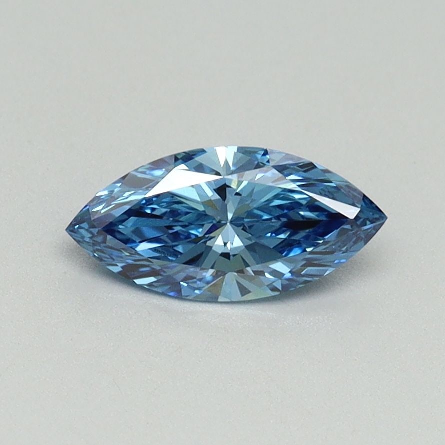 Loose Diamond - MARQUISE 0.54ct Fancy Vivid Blue VS1: Loose Diamond - MARQUISE 0.54ct Fancy Vivid Blue VS1 Source: This is a real non-mined Diamond that has been grown in a lab Shape: MARQUISE Carats: 0.54 Color: Fancy Vivid Blue Certification: IGI