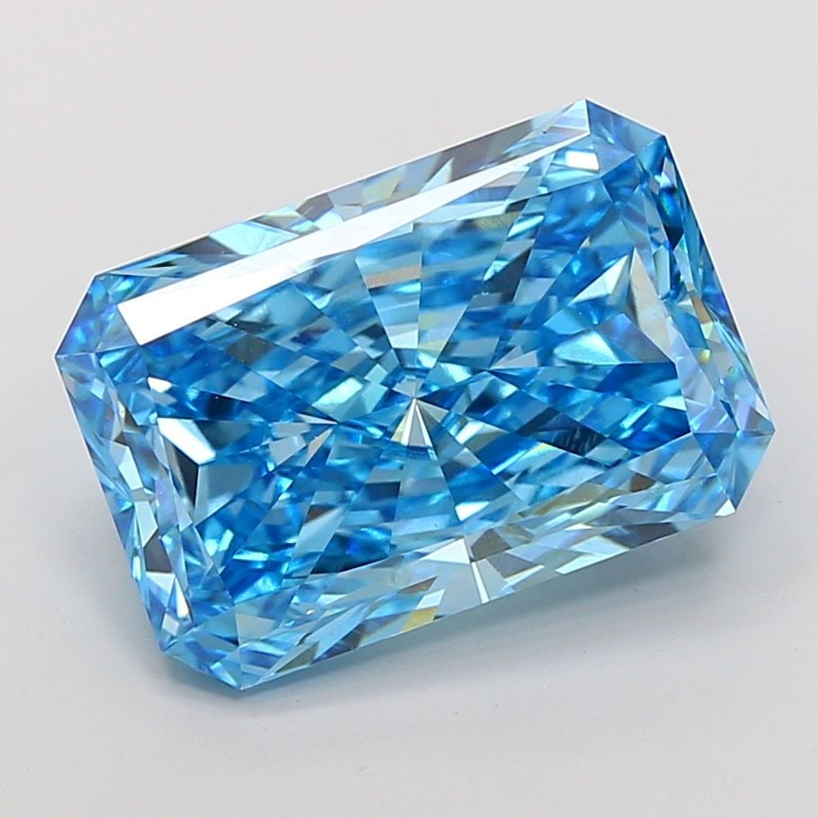 Loose Diamond - RADIANT 10.07ct Fancy Vivid Blue VS1: Loose Diamond - RADIANT 10.07ct Fancy Vivid Blue VS1 Source: This is a real non-mined Diamond that has been grown in a lab Shape: RADIANT Carats: 10.07 Color: Fancy Vivid Blue Certification: IGI