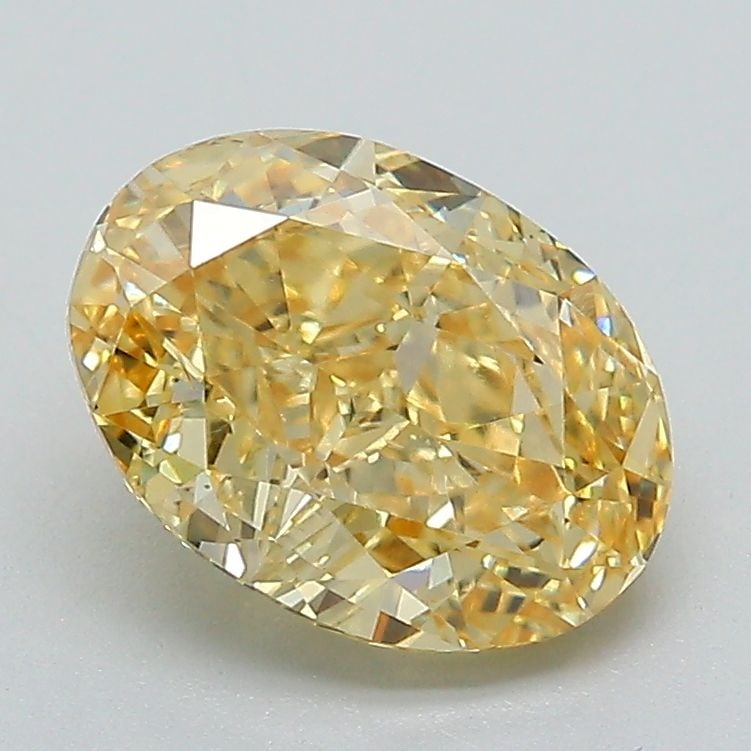 Loose Diamond - OVAL 2.01ct Fancy Vivid Yellow VS1: Loose Diamond - OVAL 2.01ct Fancy Vivid Yellow VS1 Source: This is a real non-mined Diamond that has been grown in a lab Shape: OVAL Carats: 2.01 Color: Fancy Vivid Yellow Certification: IGI Video: