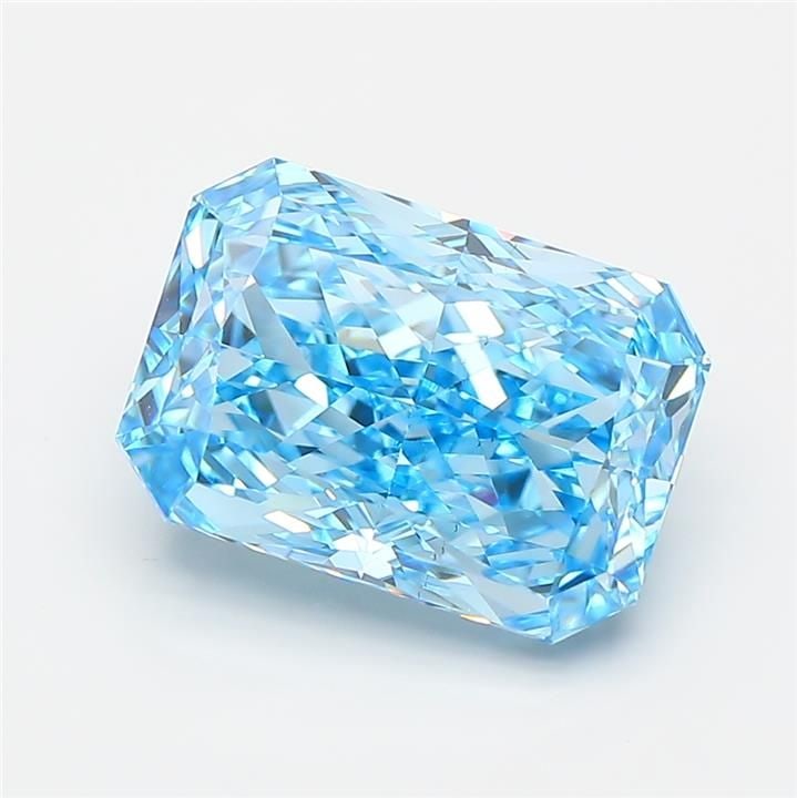 Loose Diamond - RADIANT 3.96ct Fancy Vivid Blue VS1: Loose Diamond - RADIANT 3.96ct Fancy Vivid Blue VS1 Source: This is a real non-mined Diamond that has been grown in a lab Shape: RADIANT Carats: 3.96 Color: Fancy Vivid Blue Certification: IGI Video: