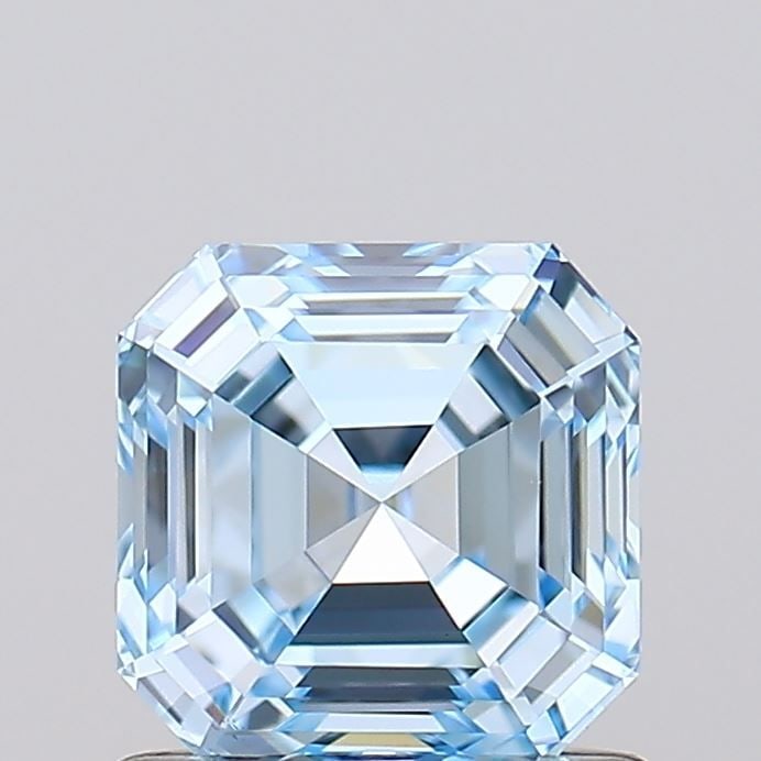 Loose Diamond - ASSCHER 1.0ct Fancy Intense Blue VS1: Loose Diamond - ASSCHER 1.0ct Fancy Intense Blue VS1 Source: This is a real non-mined Diamond that has been grown in a lab Shape: ASSCHER Carats: 1.0 Color: Fancy Intense Blue Certification: IGI