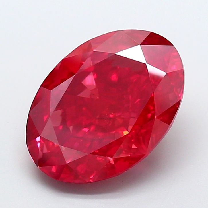 Loose Diamond - OVAL 10.05ct Fancy Vivid Red VS2: Loose Diamond - OVAL 10.05ct Fancy Vivid Red VS2 Source: This is a real non-mined Diamond that has been grown in a lab Shape: OVAL Carats: 10.05 Color: Fancy Vivid Red Certification: IGI Video: Video