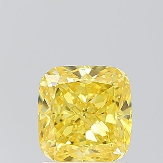 Loose Diamond - CUSHION MODIFIED 1.33ct Fancy Vivid Yellow VS1: Loose Diamond - CUSHION MODIFIED 1.33ct Fancy Vivid Yellow VS1 Source: This is a real non-mined Diamond that has been grown in a lab Shape: CUSHION MODIFIED Carats: 1.33 Color: Fancy Vivid Yellow
