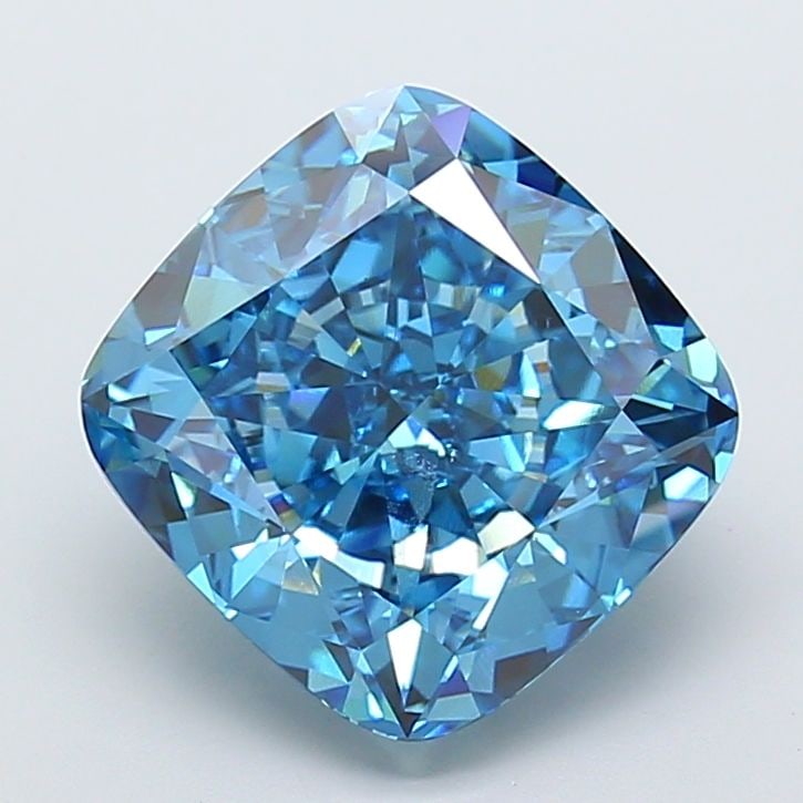 Loose Diamond - CUSHION MODIFIED 12.53ct Fancy Vivid Blue VS1: Loose Diamond - CUSHION MODIFIED 12.53ct Fancy Vivid Blue VS1 Source: This is a real non-mined Diamond that has been grown in a lab Shape: CUSHION MODIFIED Carats: 12.53 Color: Fancy Vivid Blue