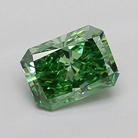 Loose Diamond - RADIANT 0.99ct Fancy Vivid Green VS1: Loose Diamond - RADIANT 0.99ct Fancy Vivid Green VS1 Source: This is a real non-mined Diamond that has been grown in a lab Shape: RADIANT Carats: 0.99 Color: Fancy Vivid Green Certification: IGI