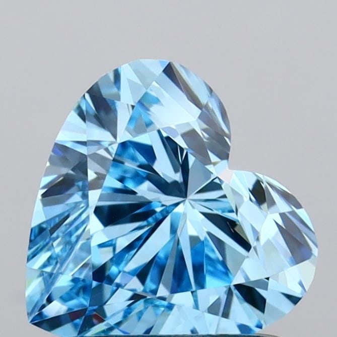 Loose Diamond - HEART 1.01ct Fancy Vivid Blue VS1: Loose Diamond - HEART 1.01ct Fancy Vivid Blue VS1 Source: This is a real non-mined Diamond that has been grown in a lab Shape: HEART Carats: 1.01 Color: Fancy Vivid Blue Certification: IGI Video: