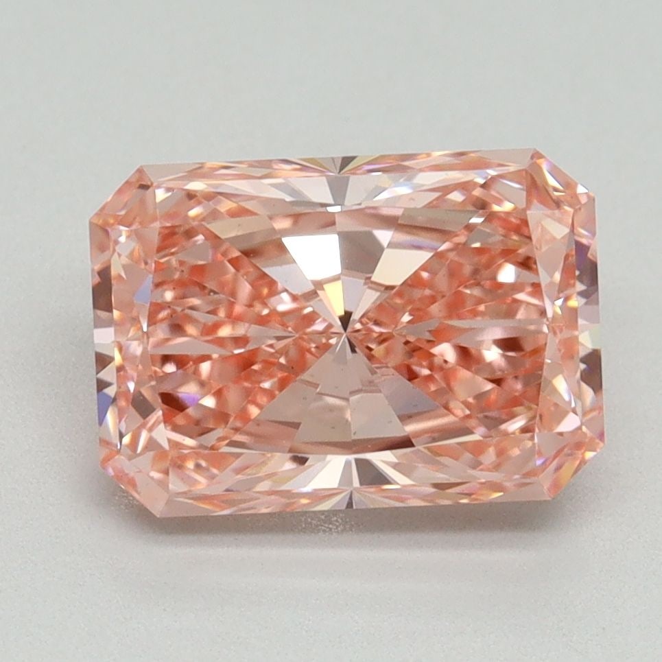 Loose Diamond - RADIANT 3.04ct Fancy Vivid Pink VS1: Loose Diamond - RADIANT 3.04ct Fancy Vivid Pink VS1 Source: This is a real non-mined Diamond that has been grown in a lab Shape: RADIANT Carats: 3.04 Color: Fancy Vivid Pink Certification: IGI Video: