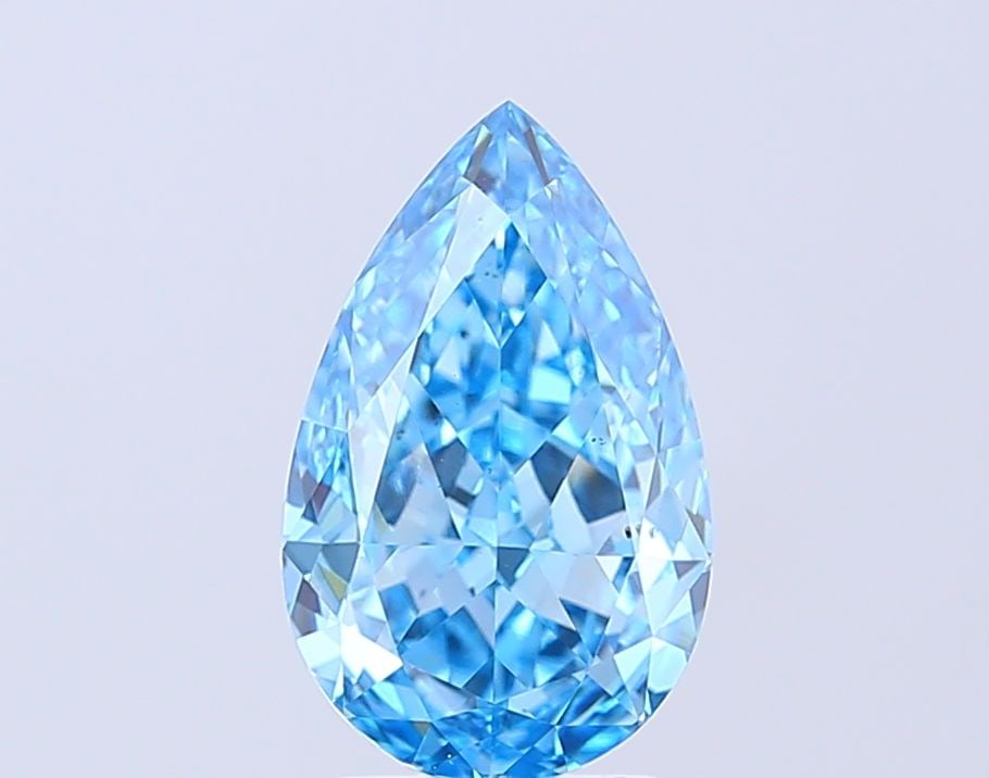 Loose Diamond - PEAR 2.53ct Fancy Vivid Blue VS2: Loose Diamond - PEAR 2.53ct Fancy Vivid Blue VS2 Source: This is a real non-mined Diamond that has been grown in a lab Shape: PEAR Carats: 2.53 Color: Fancy Vivid Blue Certification: IGI Video: Video