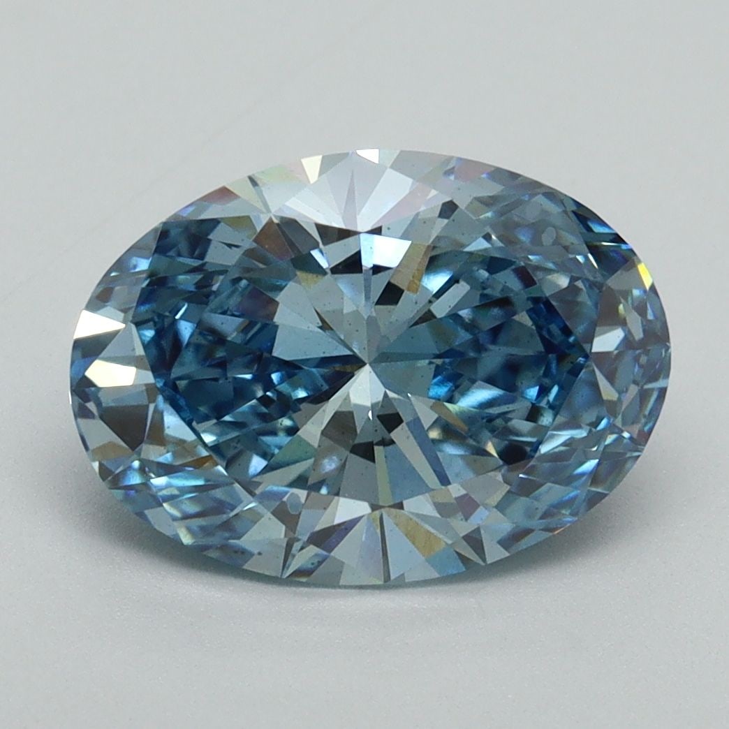 Loose Diamond - OVAL 3.0ct Fancy Vivid Blue VS2: Loose Diamond - OVAL 3.0ct Fancy Vivid Blue VS2 Source: This is a real non-mined Diamond that has been grown in a lab Shape: OVAL Carats: 3.0 Color: Fancy Vivid Blue Certification: IGI Video: Video