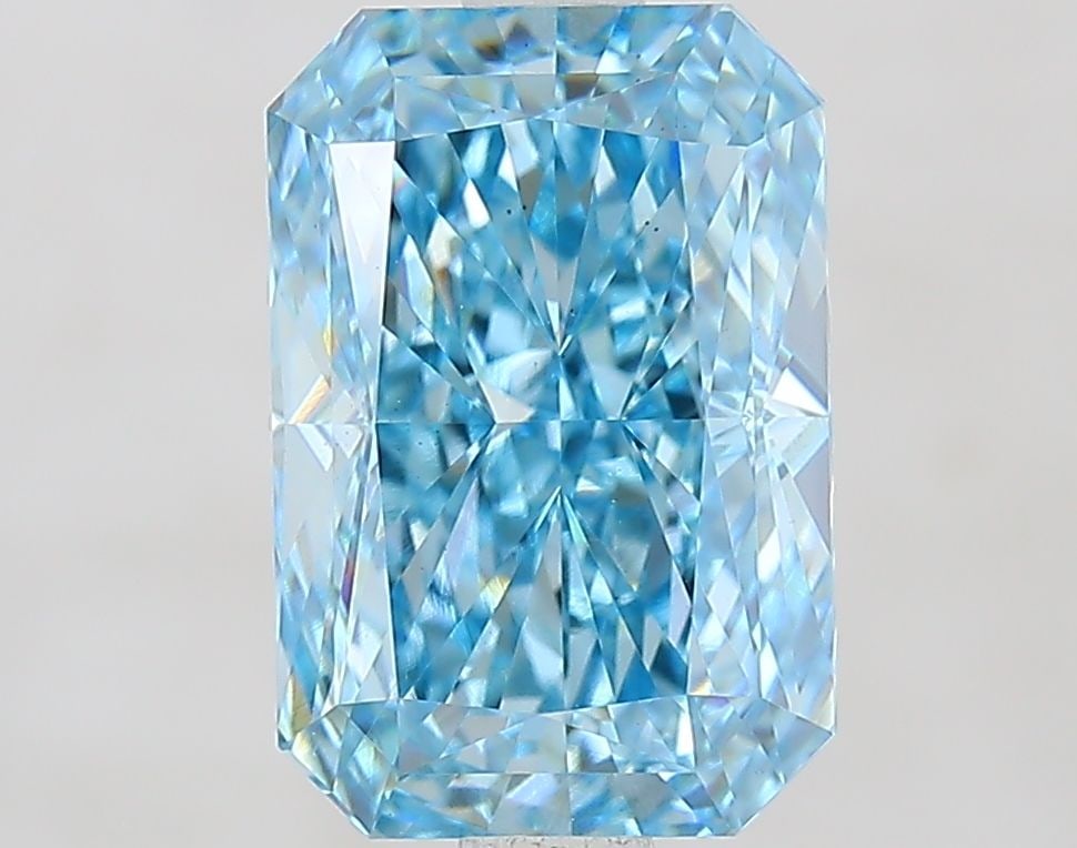Loose Diamond - RADIANT 2.4ct Fancy Vivid Blue VS2: Loose Diamond - RADIANT 2.4ct Fancy Vivid Blue VS2 Source: This is a real non-mined Diamond that has been grown in a lab Shape: RADIANT Carats: 2.4 Color: Fancy Vivid Blue Certification: IGI Video: