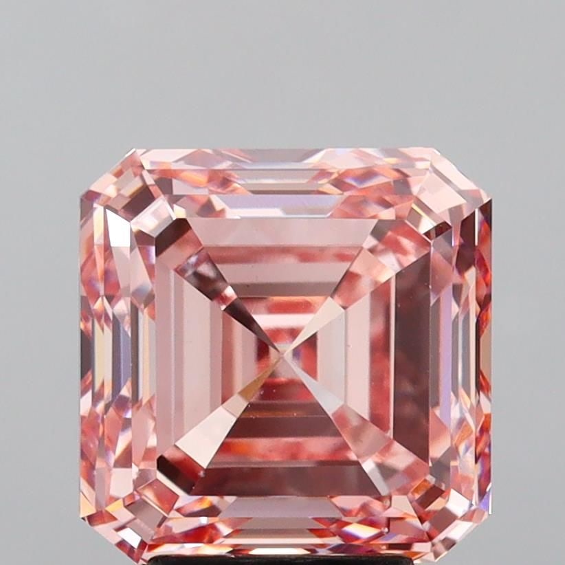 Loose Diamond - SQUARE EMERALD 5.55ct Fancy Intense Pink VS1 (1 of 1)