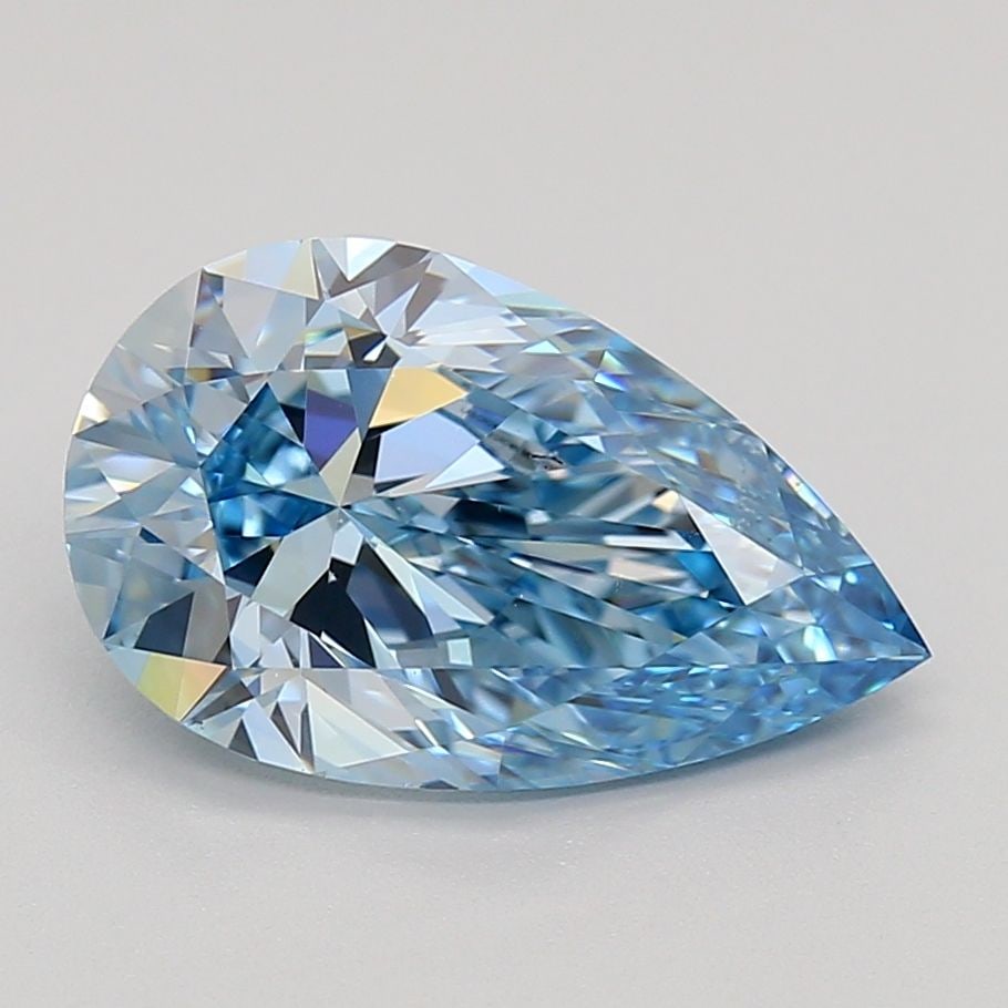 Loose Diamond - PEAR 2.75ct Fancy Vivid Blue VS2: Loose Diamond - PEAR 2.75ct Fancy Vivid Blue VS2 Source: This is a real non-mined Diamond that has been grown in a lab Shape: PEAR Carats: 2.75 Color: Fancy Vivid Blue Certification: IGI Video: Video