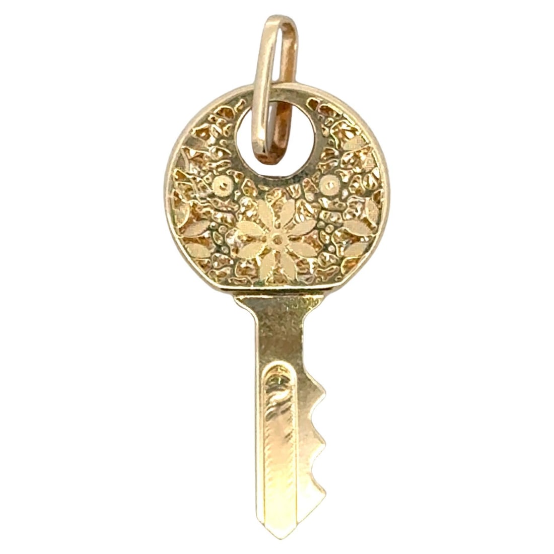 Harbor Diamonds Contemporary Enamel Key Pendant 14K Yellow Gold Made in Italy (1 of 14)