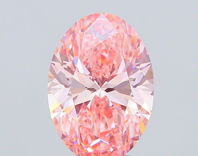 Loose Diamond - OVAL 4.01ct Fancy Vivid Pink VS2: Loose Diamond - OVAL 4.01ct Fancy Vivid Pink VS2 Source: This is a real non-mined Diamond that has been grown in a lab Shape: OVAL Carats: 4.01 Color: Fancy Vivid Pink Certification: IGI Video: Video