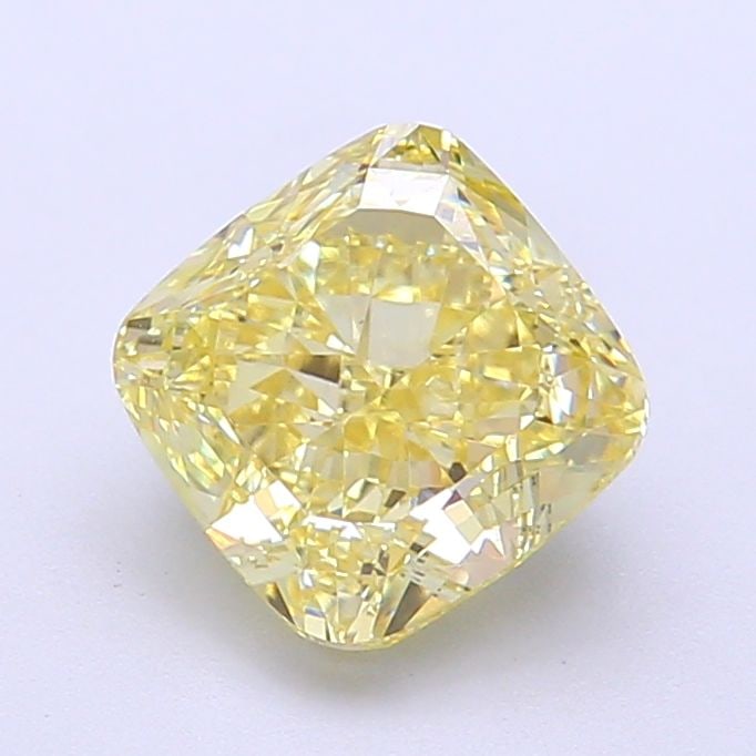 Loose Diamond - CUSHION MODIFIED 2.13ct Fancy Yellow VS1: Loose Diamond - CUSHION MODIFIED 2.13ct Fancy Yellow VS1 Source: This is a real non-mined Diamond that has been grown in a lab Shape: CUSHION MODIFIED Carats: 2.13 Color: Fancy Yellow Certification: I