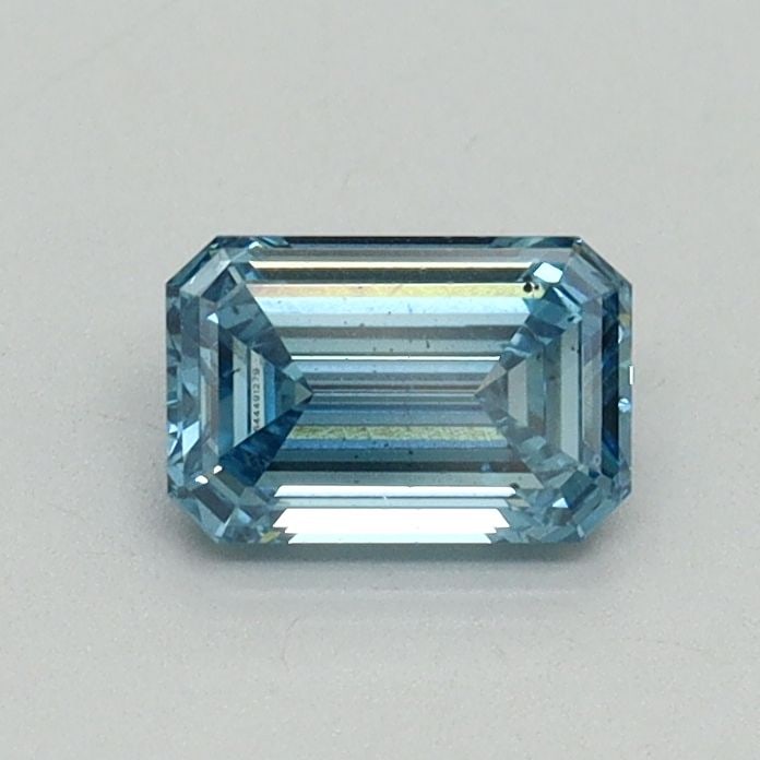 Loose Diamond - EMERALD 0.52ct Fancy Vivid Blue SI2: Loose Diamond - EMERALD 0.52ct Fancy Vivid Blue SI2 Source: This is a real non-mined Diamond that has been grown in a lab Shape: EMERALD Carats: 0.52 Color: Fancy Vivid Blue Certification: IGI Video: