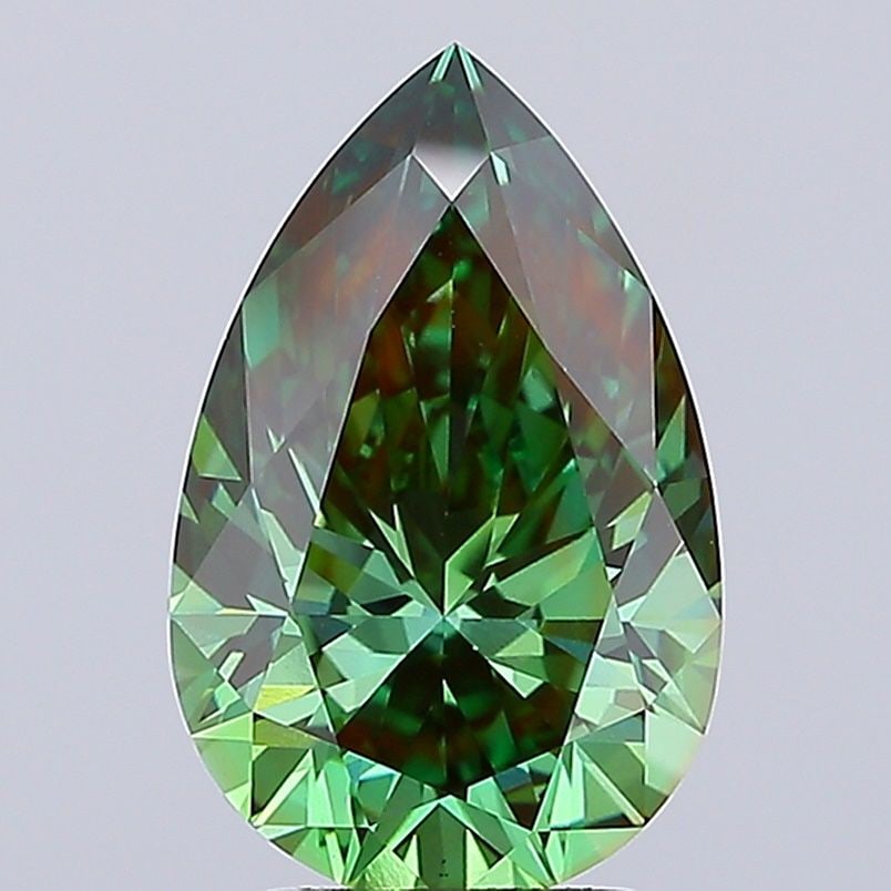 Loose Diamond - PEAR 4.08ct Fancy Vivid Green VS1 (1 of 1)