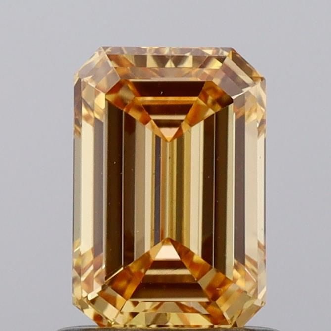 Loose Diamond - EMERALD 1.0ct Fancy Vivid Orange VS1: Loose Diamond - EMERALD 1.0ct Fancy Vivid Orange VS1 Source: This is a real non-mined Diamond that has been grown in a lab Shape: EMERALD Carats: 1.0 Color: Fancy Vivid Orange Certification: NONE