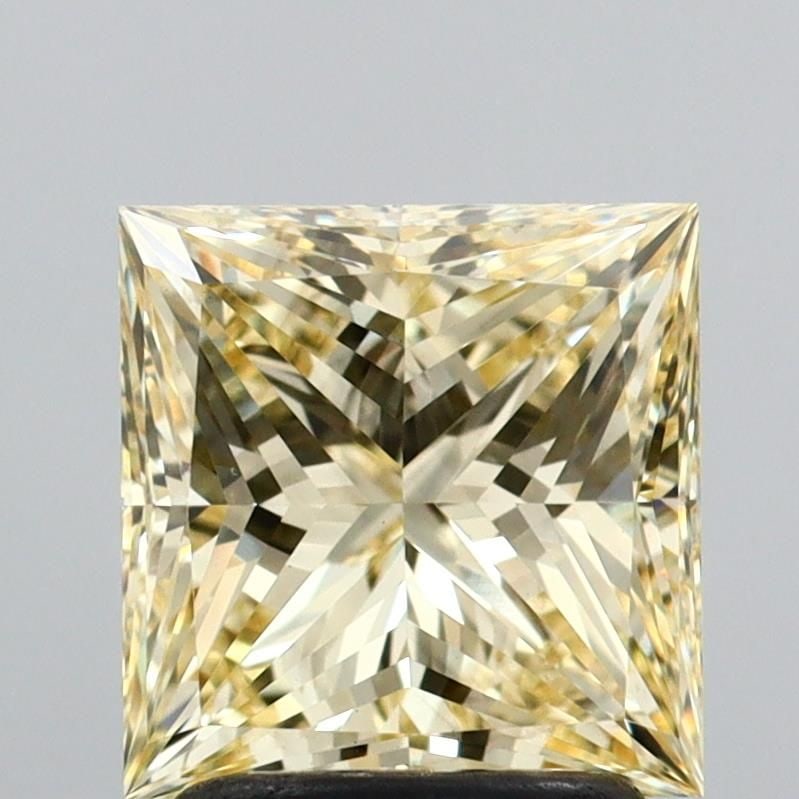 Loose Diamond - PRINCESS 2.01ct Fancy Light Yellow VS1: Loose Diamond - PRINCESS 2.01ct Fancy Light Yellow VS1 Source: This is a real non-mined Diamond that has been grown in a lab Shape: PRINCESS Carats: 2.01 Color: Fancy Light Yellow Certification: IGI