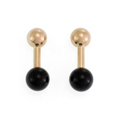 Tiffany & Co. Vintage Onyx Cufflinks 14k Yellow Gold Hallmarked (1 of 5)