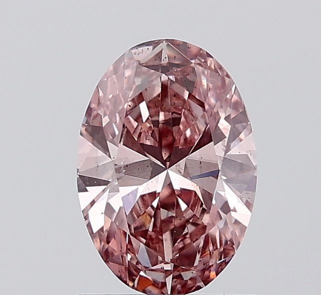 Loose Diamond - OVAL 1.04ct Fancy Vivid Brownish Pink SI1 (1 of 1)