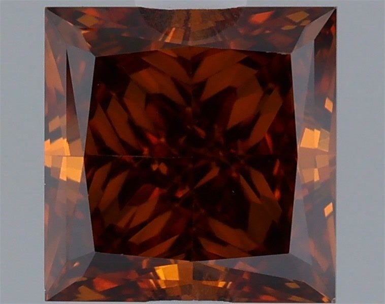 Loose Diamond - PRINCESS 1.08ct Fancy Deep Brownish Orange VS1 (1 of 1)