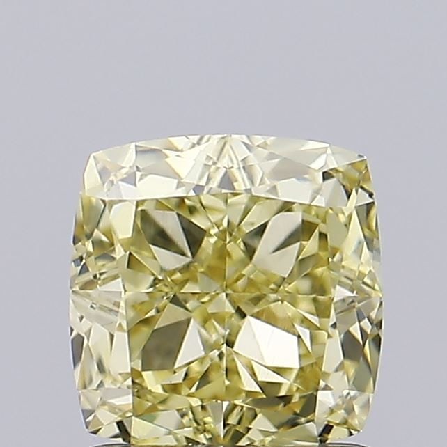 Loose Diamond - CUSHION BRILLIANT 1.24ct Fancy Intense Yellow VS1: Loose Diamond - CUSHION BRILLIANT 1.24ct Fancy Intense Yellow VS1 Source: This is a real non-mined Diamond that has been grown in a lab Shape: CUSHION BRILLIANT Carats: 1.24 Color: Fancy Intense Yello
