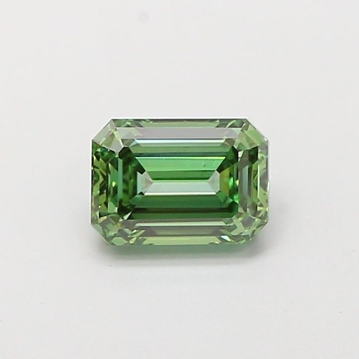 Loose Diamond - EMERALD 1.17ct Fancy Vivid Green VS1: Loose Diamond - EMERALD 1.17ct Fancy Vivid Green VS1 Source: This is a real non-mined Diamond that has been grown in a lab Shape: EMERALD Carats: 1.17 Color: Fancy Vivid Green Certification: IGI Video