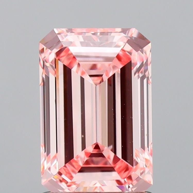 Loose Diamond - EMERALD 1.33ct Fancy Intense Pink VVS2: Loose Diamond - EMERALD 1.33ct Fancy Intense Pink VVS2 Source: This is a real non-mined Diamond that has been grown in a lab Shape: EMERALD Carats: 1.33 Color: Fancy Intense Pink Certification: IGI Vi