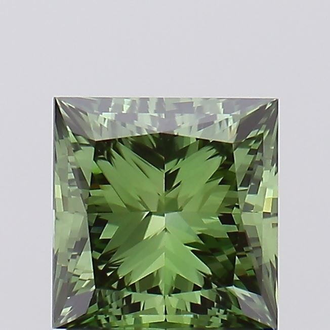 Loose Diamond - PRINCESS 1.69ct Fancy Vivid Green VS1: Loose Diamond - PRINCESS 1.69ct Fancy Vivid Green VS1 Source: This is a real non-mined Diamond that has been grown in a lab Shape: PRINCESS Carats: 1.69 Color: Fancy Vivid Green Certification: IGI Vid
