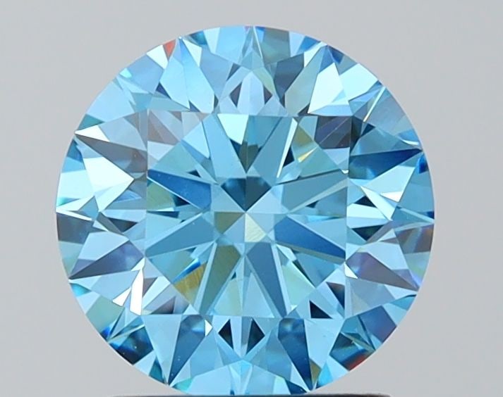 Ideal Loose Diamond - ROUND 1.85ct Fancy Vivid Blue VS1: Ideal Loose Diamond - ROUND 1.85ct Fancy Vivid Blue VS1 Source: This is a real non-mined Diamond that has been grown in a lab Shape: ROUND Carats: 1.85 Color: Fancy Vivid Blue Certification: IGI Video