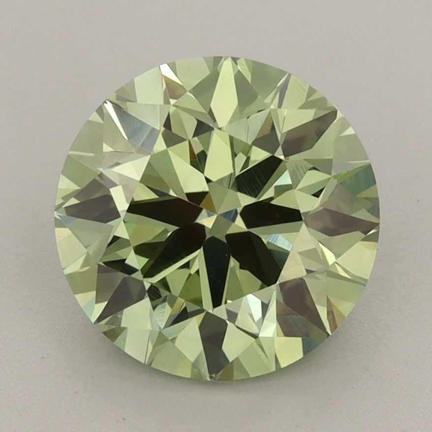 Loose Diamond - ROUND 3.04ct Fancy Vivid Green VS2: Loose Diamond - ROUND 3.04ct Fancy Vivid Green VS2 Source: This is a real non-mined Diamond that has been grown in a lab Shape: ROUND Carats: 3.04 Color: Fancy Vivid Green Certification: IGI Video: