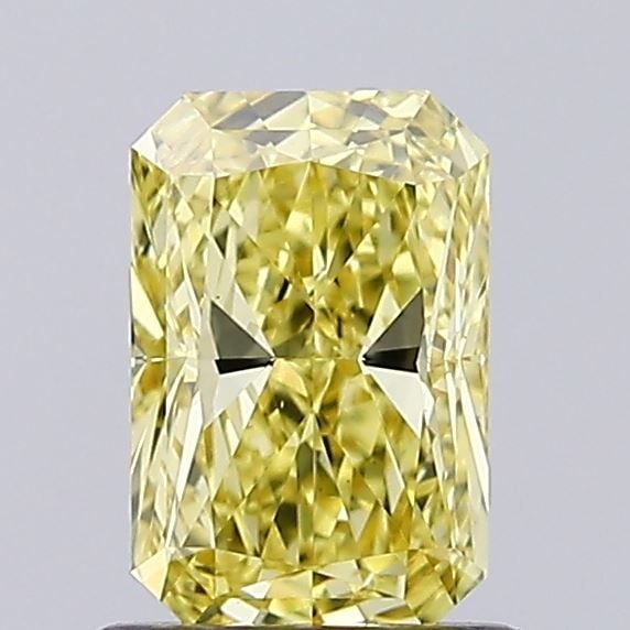 Loose Diamond - RADIANT 1.03ct Fancy Intense Yellow VS1: Loose Diamond - RADIANT 1.03ct Fancy Intense Yellow VS1 Source: This is a real non-mined Diamond that has been grown in a lab Shape: RADIANT Carats: 1.03 Color: Fancy Intense Yellow Certification: