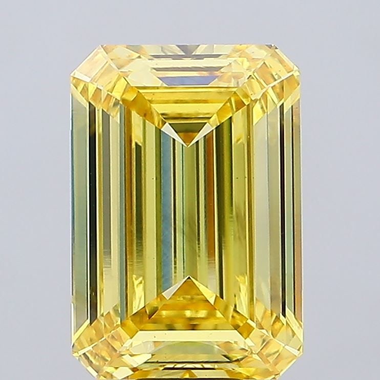Loose Diamond - EMERALD 15.02ct Fancy Vivid Yellow VS1: Loose Diamond - EMERALD 15.02ct Fancy Vivid Yellow VS1 Source: This is a real non-mined Diamond that has been grown in a lab Shape: EMERALD Carats: 15.02 Color: Fancy Vivid Yellow Certification: IGI V