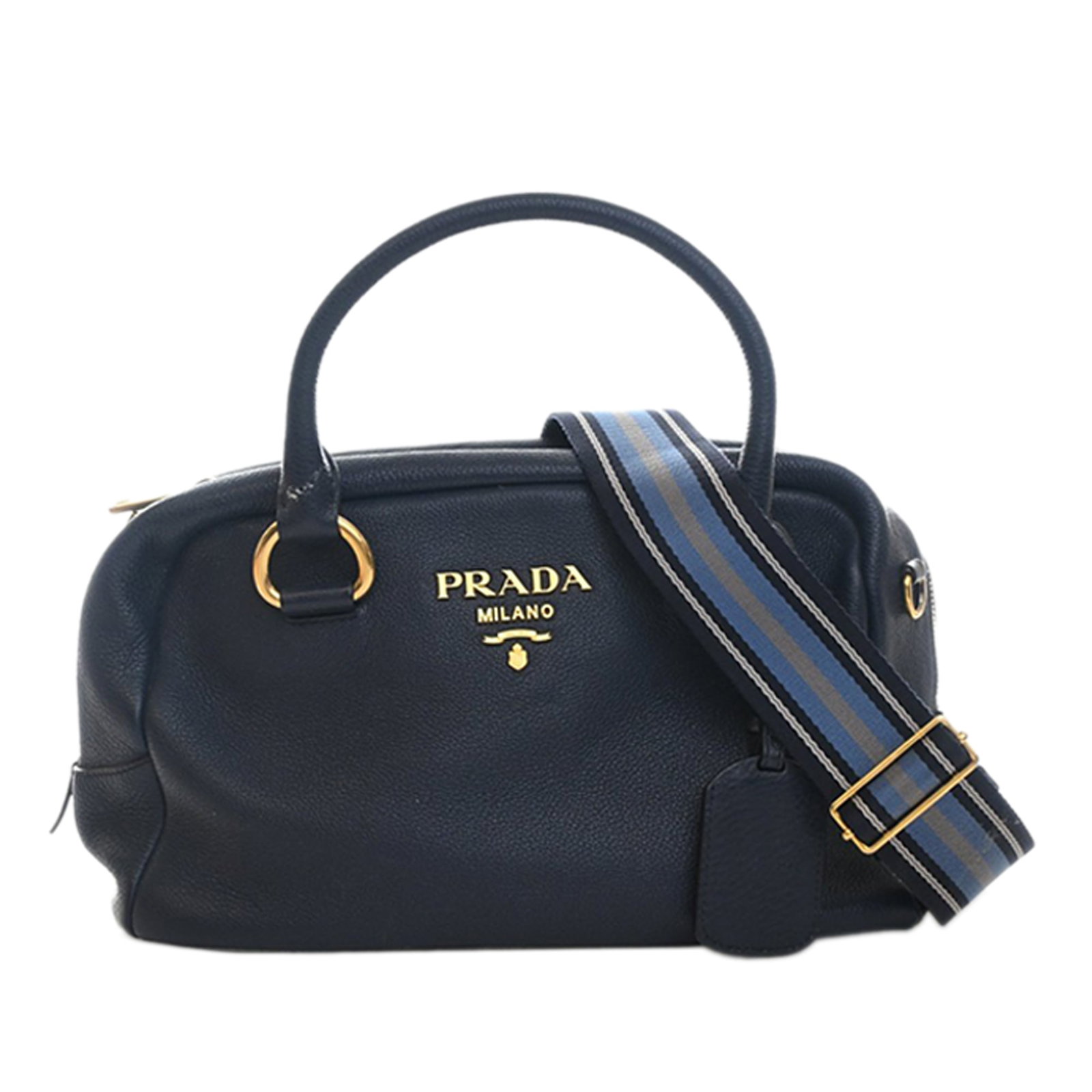 Prada Vitello Phenix leather satchel with canvas strap (1 of 15)