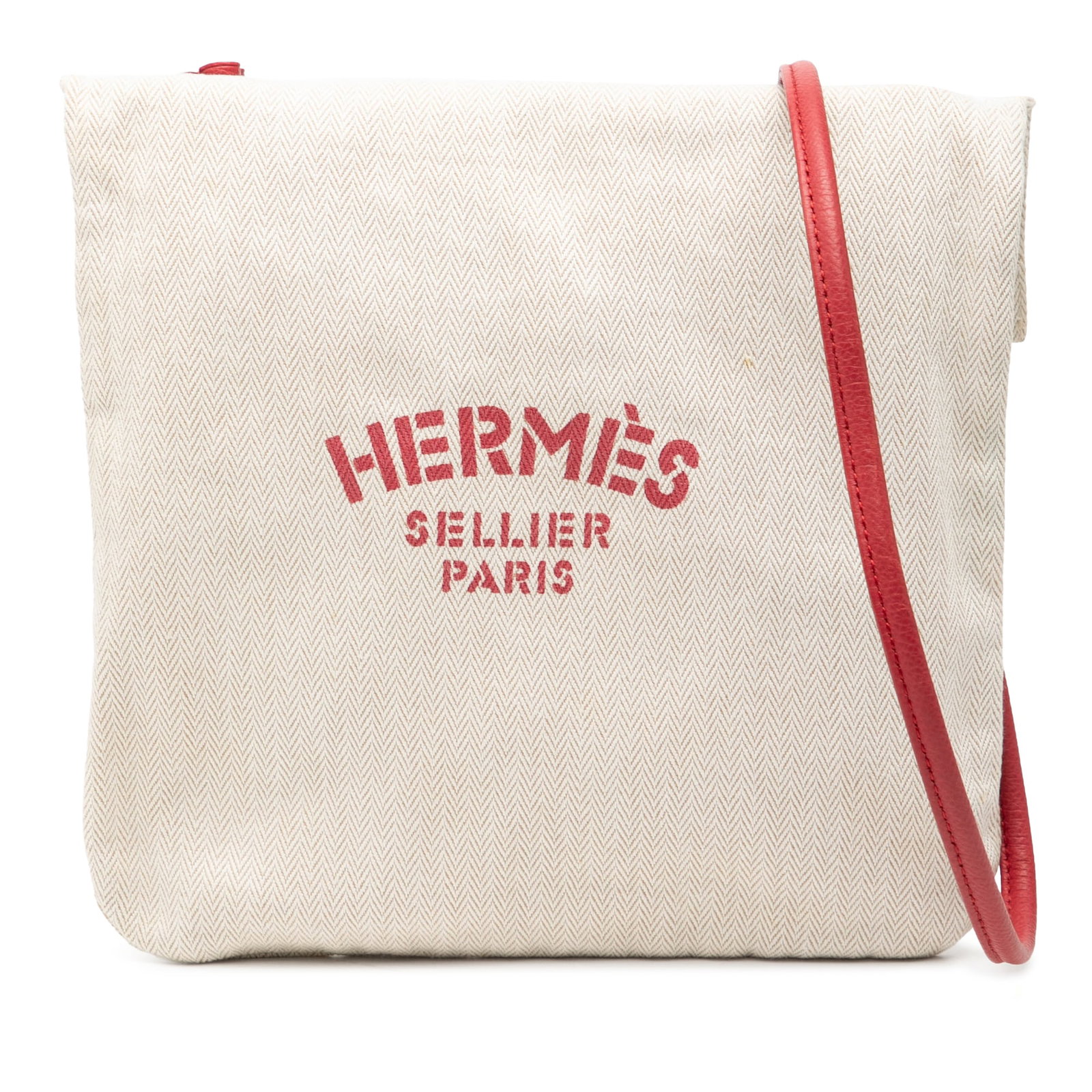 Hermes Aline Toile Grooming Bag PM Canvas Beige (1 of 7)