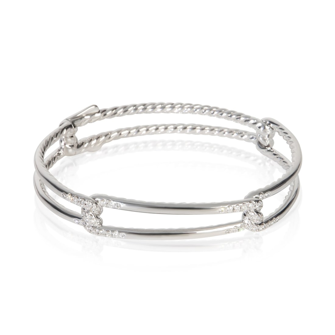 David Yurman Continuance 18k White Gold Diamond Bracelet (1 of 5)