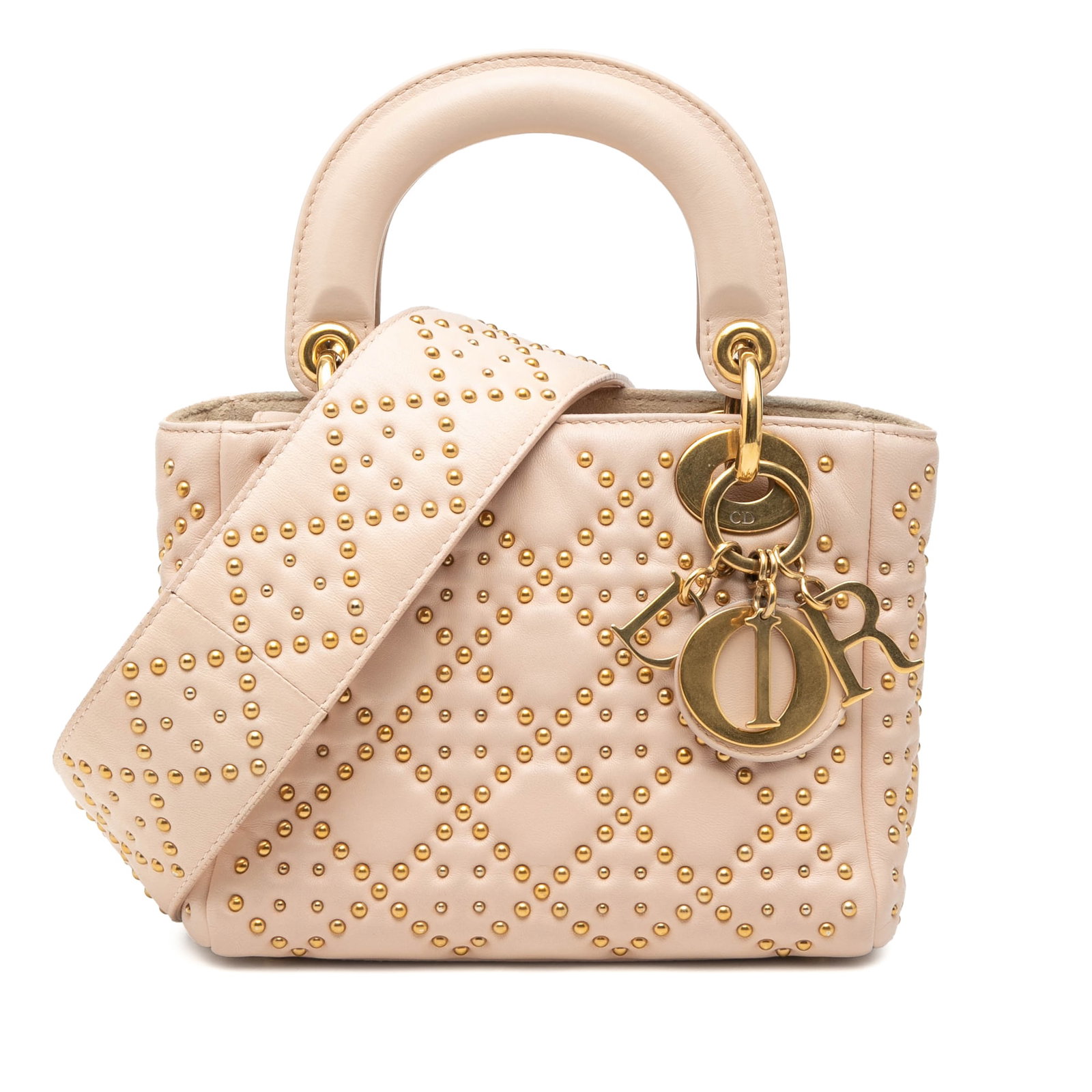Dior Mini Cannage Studded Lady Dior Lambskin Satchel (1 of 7)