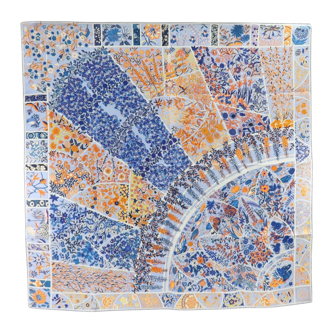 Hermes silk 90x90cm women scarf blue orange multicolor: Hermes silk 90x90cm women scarf blue orange multicolor This Hermes scarf features a vibrant blue, orange, and multicolor design crafted from luxurious silk. Made in France, it offers both elegance and