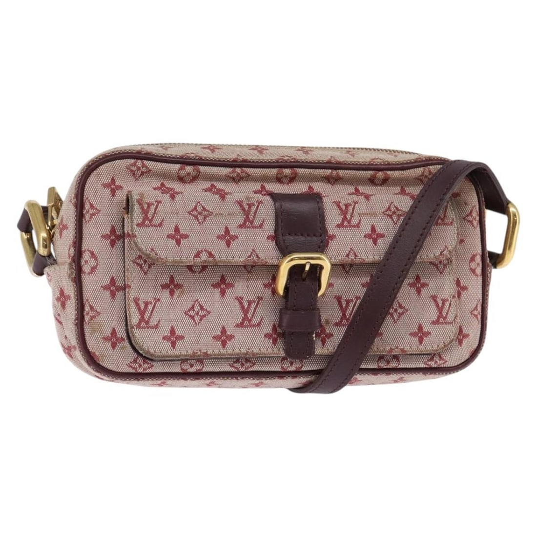 LOUIS VUITTON Monogram Mini Juliet MM Shoulder Bag Red M92219 Made in France (1 of 18)