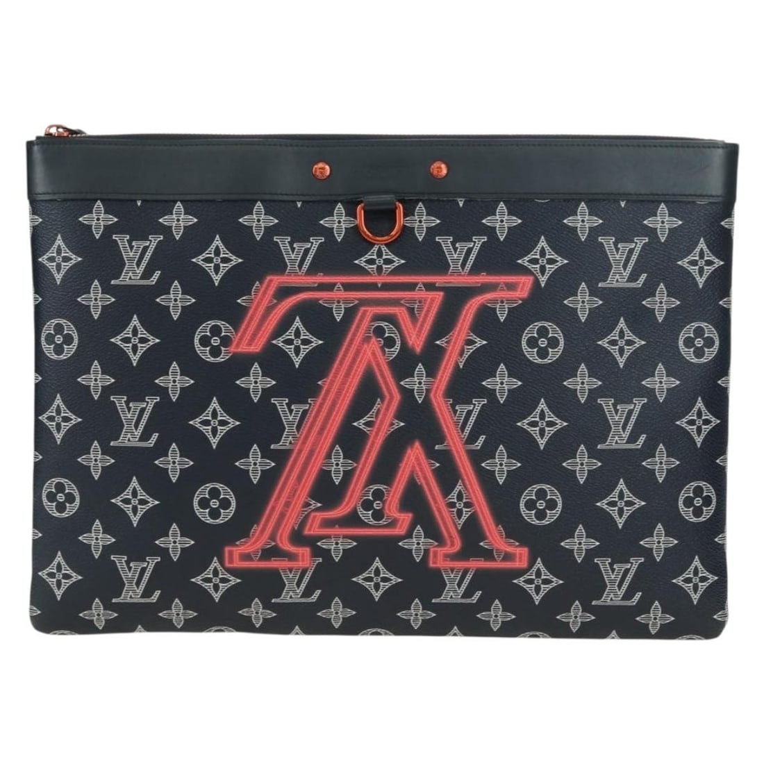 Louis Vuitton Pochette Apollo Navy Canvas Upside Down Monogram Ink: Louis Vuitton Pochette Apollo Navy Canvas Upside Down Monogram Ink This Louis Vuitton Pochette Apollo is a limited edition accessory featuring the Upside Down Monogram Ink design. Crafted from navy ca