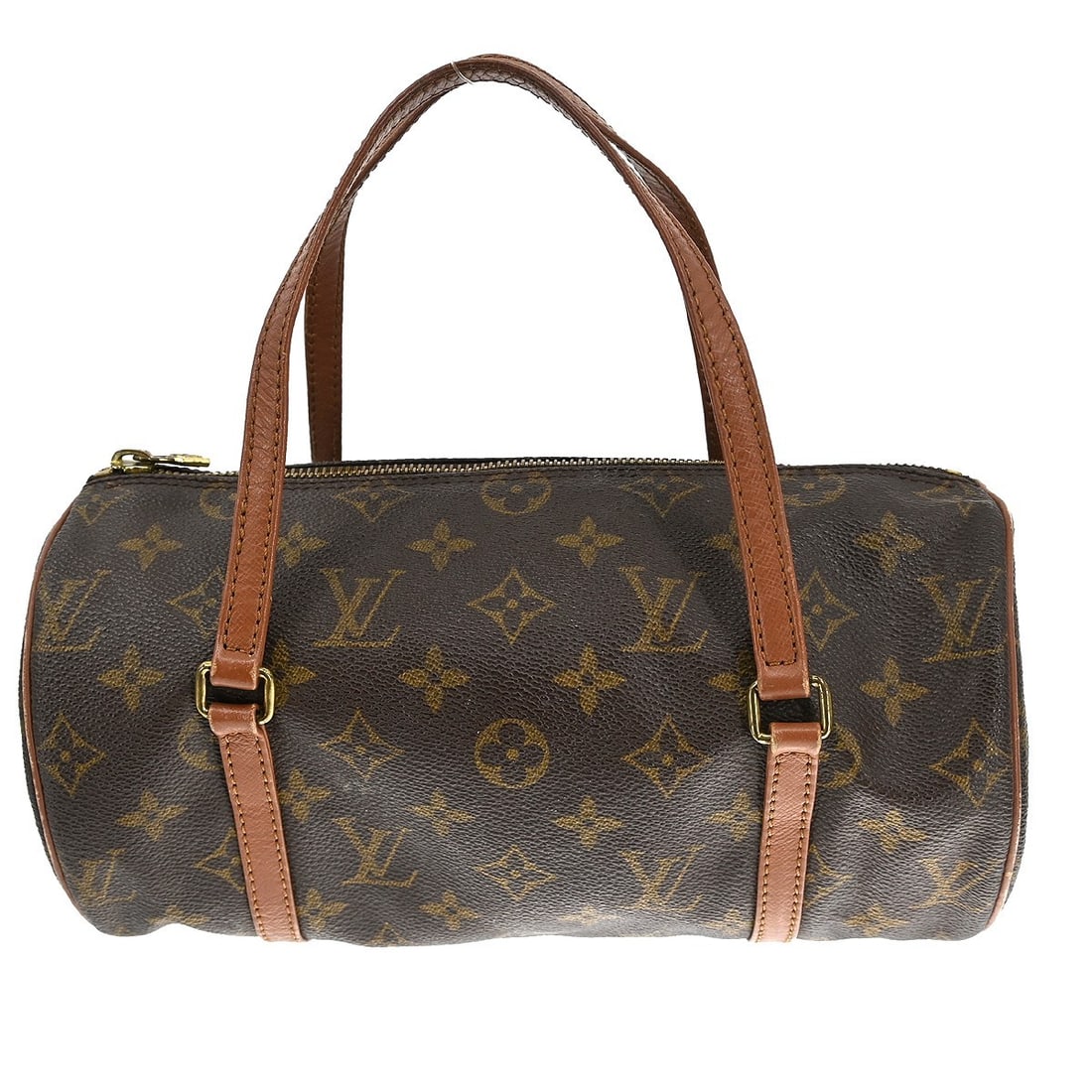 Louis Vuitton Papillon 26 Monogram Canvas Top Handle Bag: Louis Vuitton Papillon 26 Monogram Canvas Top Handle Bag This Louis Vuitton Papillon 26 handbag features the iconic Monogram canvas leather exterior and a classic top handle design. The bag has double