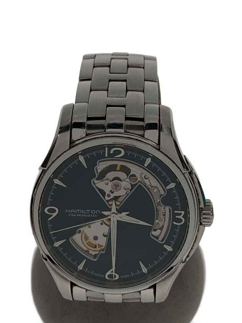 Hamilton Jazzmaster Open Heart Men's Stainless Steel Wristwatch H325651: Hamilton Jazzmaster Open Heart Men's Stainless Steel Wristwatch H325651 This is a pre-owned HAMILTON Jazzmaster Open Heart men's wristwatch, featuring a stainless steel case and band in a silver color