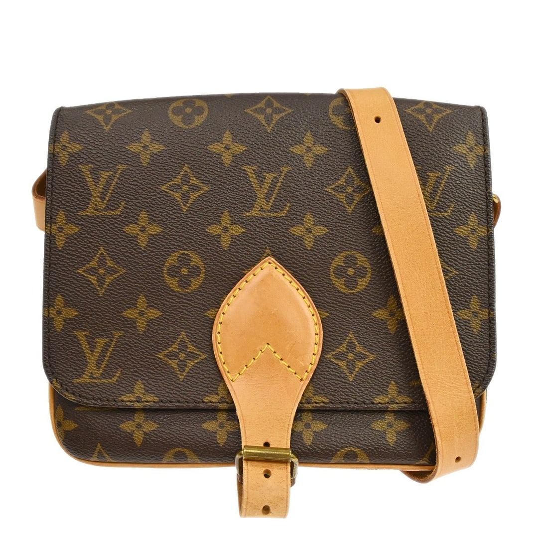 Louis Vuitton Cartouchiere Monogram Canvas Shoulder Bag: Louis Vuitton Cartouchiere Monogram Canvas Shoulder Bag This Louis Vuitton Cartouchiere Handbag features the iconic monogram canvas in brown, designed for women. The bag is crafted in France and