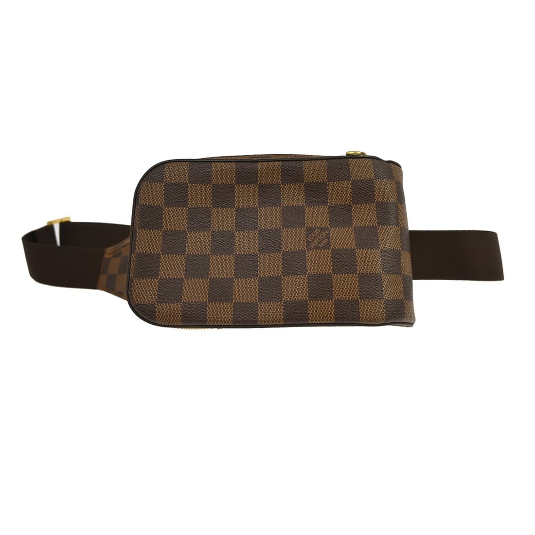 Louis Vuitton Damier Brown Geronimos Bum Bag Gold Hardware: Louis Vuitton Damier Brown Geronimos Bum Bag Gold Hardware This Louis Vuitton Geronimos bum bag features the iconic Damier brown canvas leather exterior with gold-tone hardware. Designed as a belt bag